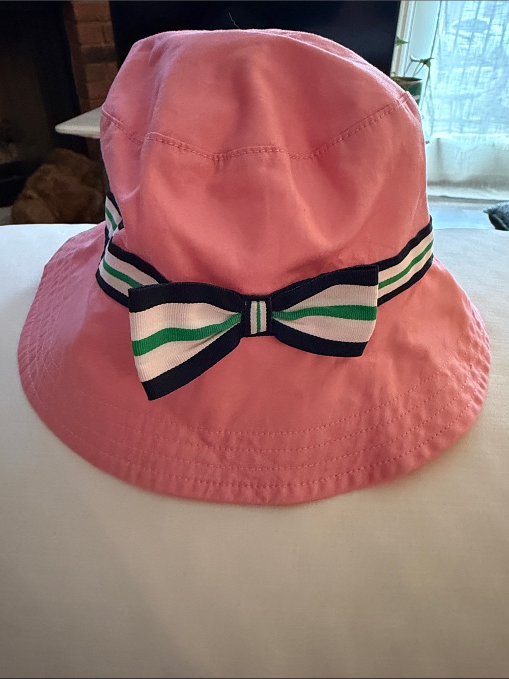 Janie and Jack Girls Pink Sun Hat size: 12-24 Months- EUC